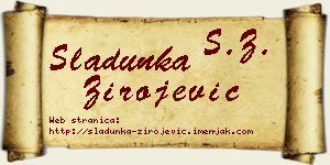 Sladunka Zirojević vizit kartica